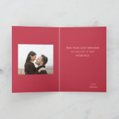 クリスマスツリーメリーハート記念写真 カード (内部)