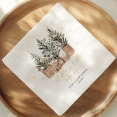 クリスマスツリーメリー小さな赤ちゃんシャワー スタンダードカクテルナプキン