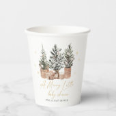 クリスマスツリーメリー小さな赤ちゃんシャワー 紙コップ (正面)