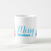 クリスマスツリーモダンのファンキー色 コーヒーマグカップ (中央)