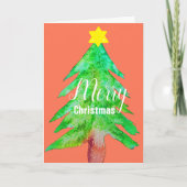 クリスマスツリーモダンのファンキー色 シーズンカード (正面)