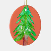 クリスマスツリーモダンのファンキー色 セラミックオーナメント (右)