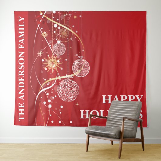 クリスマスツリーモダンはビジネスの願いを台無しにする タペストリー (インサイチュ(横))