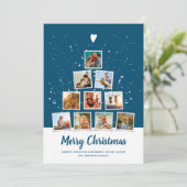 クリスマスツリーモダンインスタグラムフォトコラージュおもしろい シーズンカード (スタンド正面)