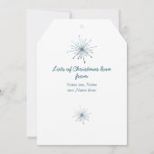 クリスマスツリーモダンデザイン-ラベルカード 案内状 (裏面)