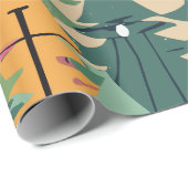 クリスマスツリーモダンパターンのラッピング紙 ラッピングペーパー (ロールコーナー)