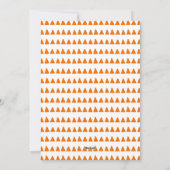 クリスマスツリーモダンファミリーフォトコラージュオレンジ シーズンカード (裏面)