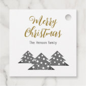 クリスマスツリーモダンファミリーホリデークラフト フェイバータグ (裏面)