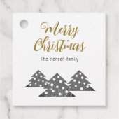 クリスマスツリーモダンファミリーホリデークラフト フェイバータグ (正面)