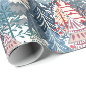 クリスマスツリーモダンフェスティバルウィンターホリデー ラッピングペーパー (ロールコーナー)