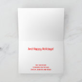 クリスマスツリーモダンラおもしろいイカスタムト語 シーズンカード (内部)