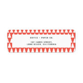 クリスマスツリーモダンレッドシンプルホリデースタイリッシュ ラベル (正面)