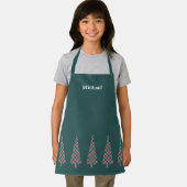 クリスマスツリーモノグラムの エプロン (インサイチュ)
