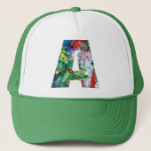 クリスマスツリーモノグラム付きサンタ キャップ (正面)