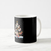 クリスマスツリーヤギTシャツ コーヒーマグカップ (正面右)