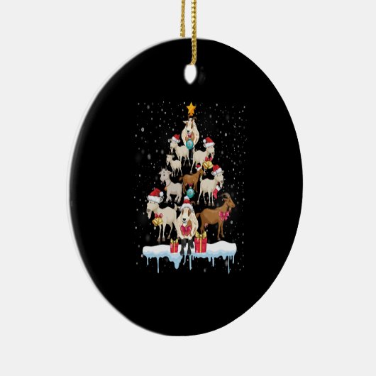 クリスマスツリーヤギTシャツ セラミックオーナメント (右)