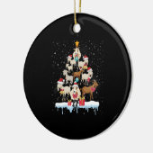 クリスマスツリーヤギTシャツ セラミックオーナメント (左)