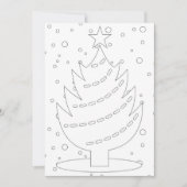 クリスマスツリーユニセックスの子供の色付けメッセージを追加 ノートカード (正面)