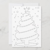 クリスマスツリーユニセックスの子供の色付けメッセージを追加 ノートカード (正面)