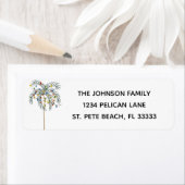 クリスマスツリーライツオンパームツリー差出人住所 ラベル (インサイチュ)