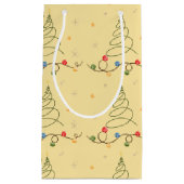 クリスマスツリーライトイエロースモール抱き枕 スモールペーパーバッグ (正面)