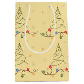 クリスマスツリーライトイエローミディアム抱き枕 ミディアムペーパーバッグ (正面)