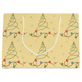クリスマスツリーライトイエローラージ抱き枕 ラージペーパーバッグ (正面)