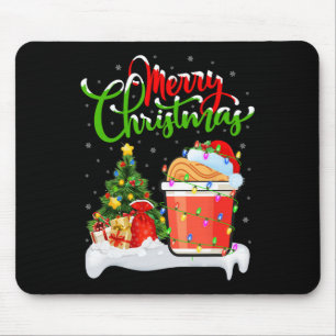 クリスマスツリーライトサンタハットファストフードカップヌードルC マウスパッド