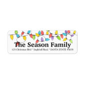 クリスマスツリーライトズ住所 シール (正面)