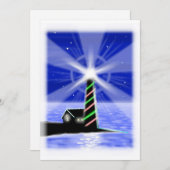 クリスマスツリーライトハウスフラットカード シーズンカード (正面/裏面)