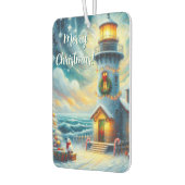 クリスマスツリーライトハウス航海のコースタルブルー カーエアーフレッシュナー (左)