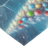 クリスマスツリーライトハウス航海のコースタルブルー テーブルクロス (アングル)