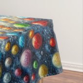 クリスマスツリーライトハウス航海のコースタルブルー テーブルクロス (インサイチュ)