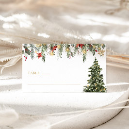 クリスマスツリーライトパイン冬の結婚式 プレイスカード
