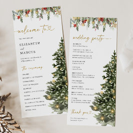 クリスマスツリーライトパイン 冬の結婚式プログラム プログラム