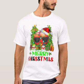 クリスマスツリーライトファミリー Tシャツ