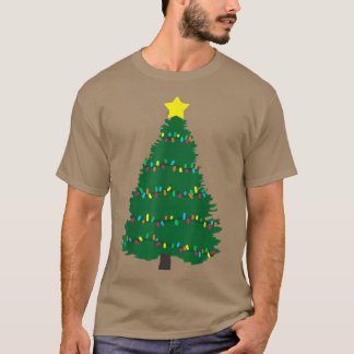 クリスマスツリーライトメリークリスマスクリスマスパジャマF Tシャツ