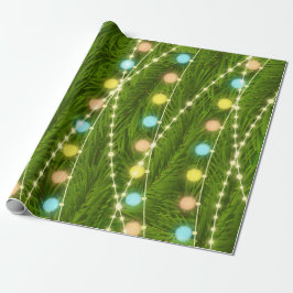 クリスマスツリーライト包装紙 ラッピングペーパー