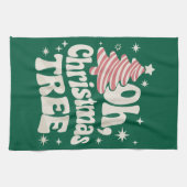 クリスマスツリーライト メリークリスマス キッチンタオル (横)
