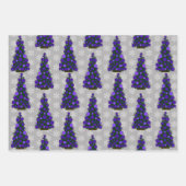 クリスマスツリーラッピング紙フラットシートセット3 ラッピングペーパーシート (正面)