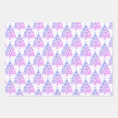 クリスマスツリーラッピング紙フラットシートセット3 ラッピングペーパーシート (正面)