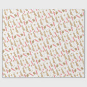 クリスマスツリーラッピング紙ホワイト ラッピングペーパー (フラット)