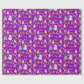 クリスマスツリーラッピング紙マウスパープルチーズ ラッピングペーパー (フラット)