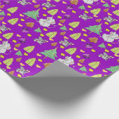 クリスマスツリーラッピング紙マウスパープルチーズ ラッピングペーパー (角)