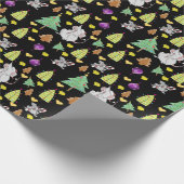 クリスマスツリーラッピング紙マウスブラックチーズ ラッピングペーパー (角)