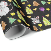 クリスマスツリーラッピング紙マウスブラックチーズ ラッピングペーパー (ロールコーナー)