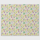 クリスマスツリーラッピング紙マウスベージュチーズ ラッピングペーパー (フラット)