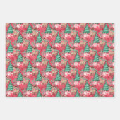 クリスマスツリーラッピング紙付きトナカイ ラッピングペーパーシート (正面3)