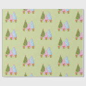 クリスマスツリーラッピング紙 ラッピングペーパー (フラット)