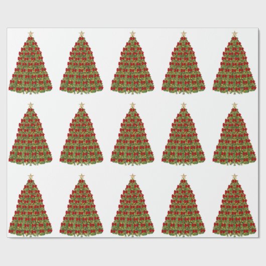 クリスマスツリーラッピング紙 ラッピングペーパー (フラット)